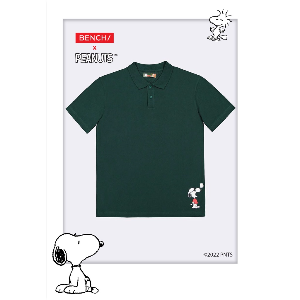 BTC4141 BENCH/ x Peanuts Men's Polo Shirt Shopee Philippines