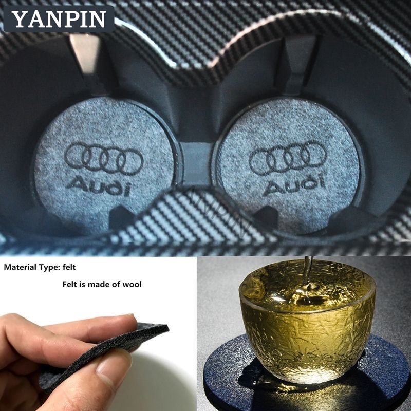 【7CM】Audi Felt Water Coaster Strong Water Absorption Customizable Logo ...