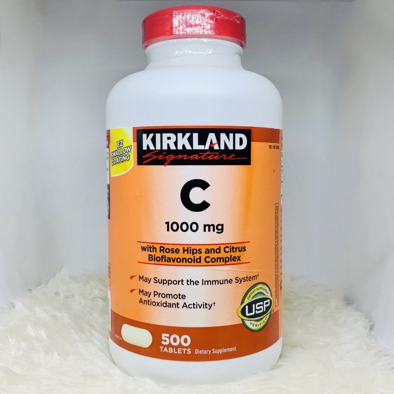 Kirkland Vitamin C 1000mg with Rose Hips and Citrus Bioflavonoid Complex 500 (Exp July 2026