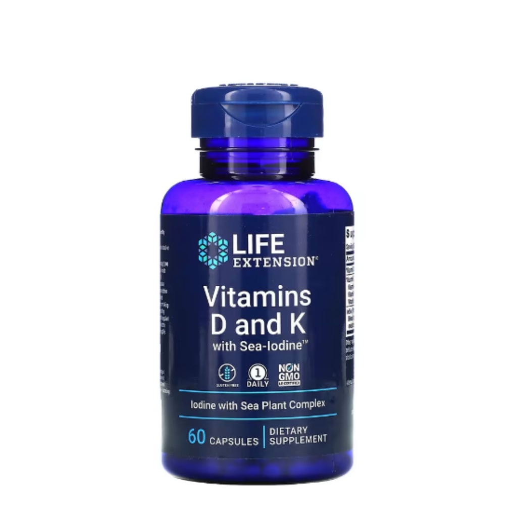 USA Shoppers Life Extension Vitamins D & K with SeaIodine, Vitamin