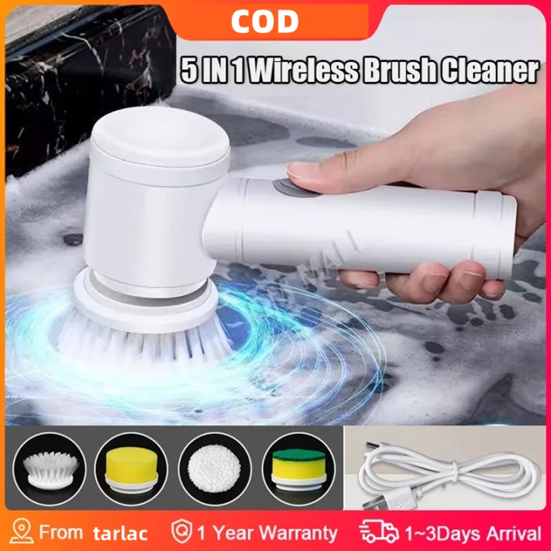 Electric Brush Cleaner Bathroom 5in1 Handheld Bathtub Brush