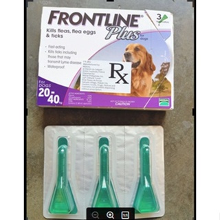 Frontline Plus for Dogs and Puppies 1 BOX (3 pipets per order) legit made in France Fipronil + Metho