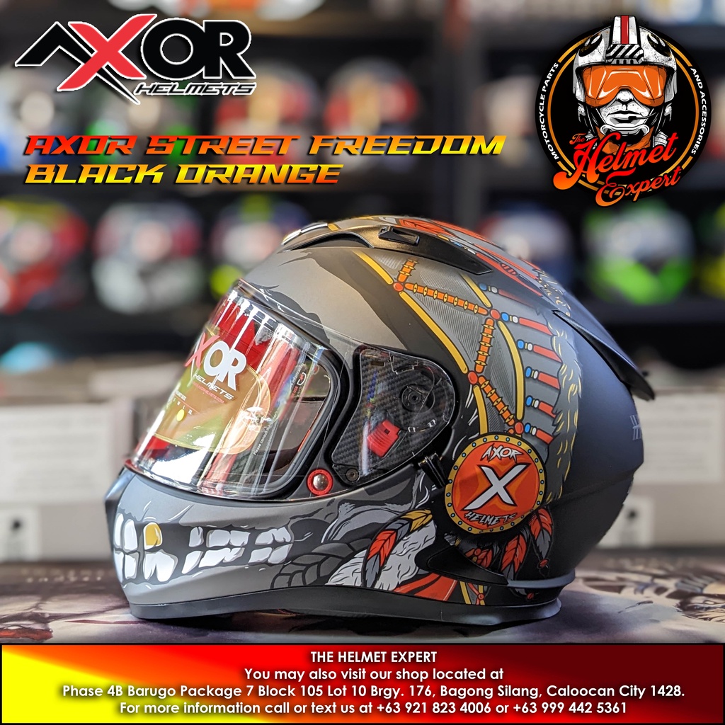 AXOR Street W/D Full Face Dual Visor Helmet with Free PINKLOCK30 Anti