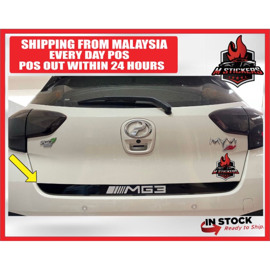 Perodua Myvi Gen 3 [mg3] Bootline Sticker Custom Name 