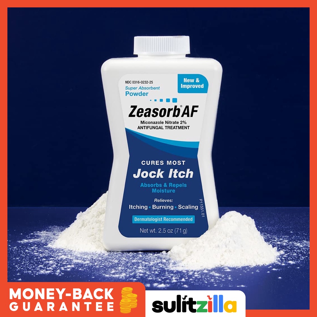 Zeasorb AF Jock Itch Powder, Super Absorbent, Scaling, & Burning Relief
