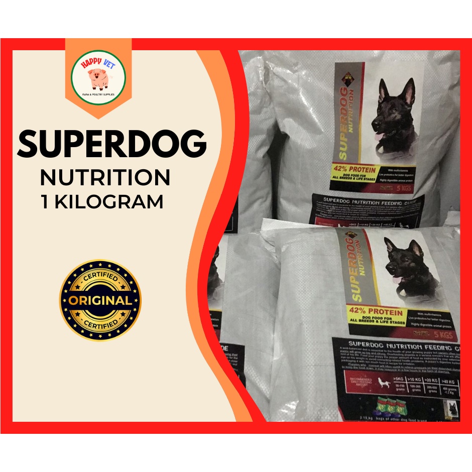 1 kilo SDN dog food original packaging SDN SuperDog Nutrition by Manalo