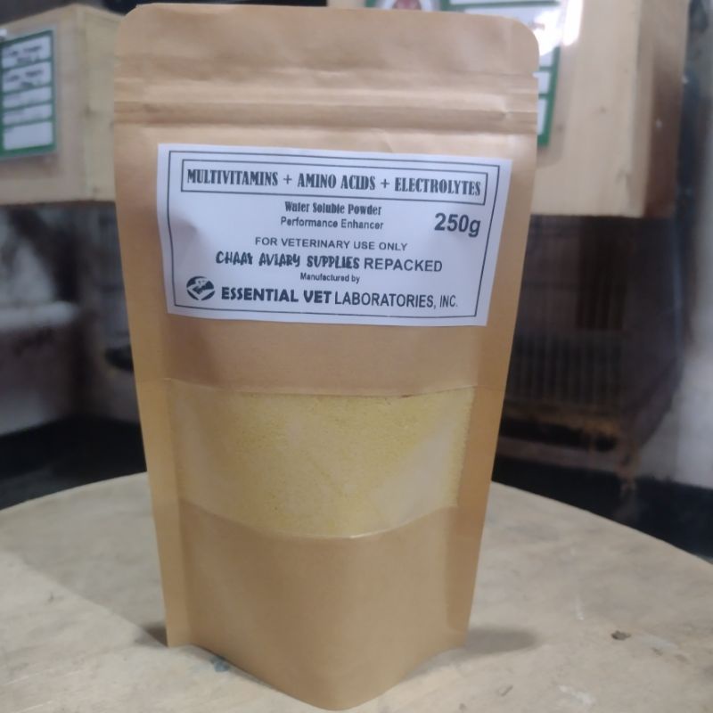 ESSENTIAL VET MULTIVITAMINS + AMINO ACIDS + ELECTROLYTES 250G REPACKED