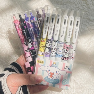 6Pcs/set Sanrio Presses The Unisex Gel Pen Ins Cute Wind 0.5 Kulomi Girl Signature Pen