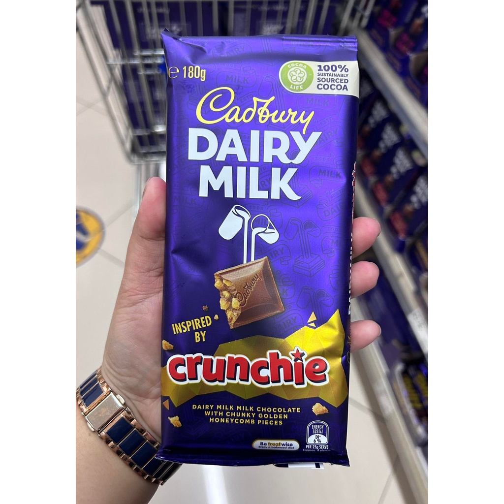 CADBURY DAIRY MILK CRUNCHIE | 180g | Shopee Philippines