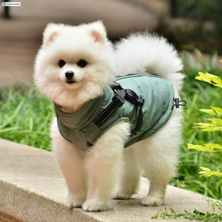 [Ready Stock Fast Shipping] Cute Dog Warm Vest Clothes Winter Thickened Reflective Chest Back Can Be Traction Adjustable
