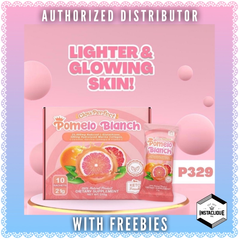Glow Perfect Pomelo Blanch KetoFriendly Gluta + Collagen Drink [1 Box