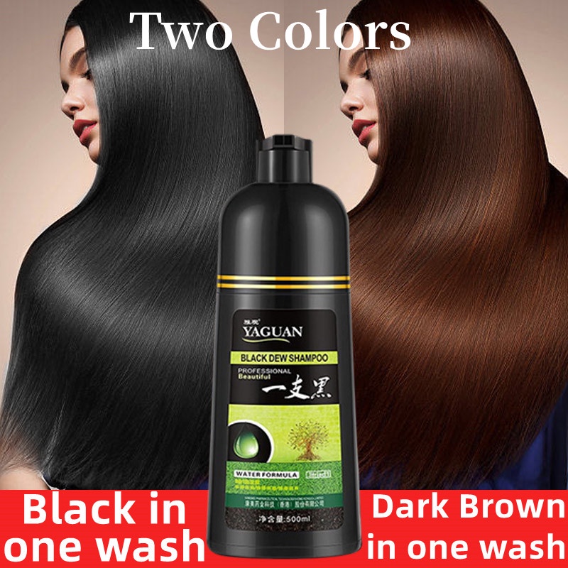 Yaguan Black Hair Shampoo Herbal Hair Dye Shampoo Household Bubble Foam Hair Dye Black Hair