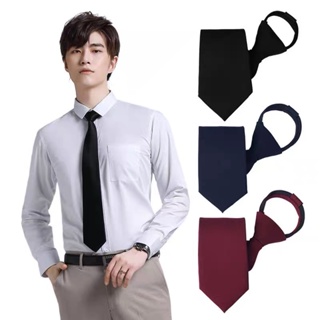 high quality Plain necktie with zippier high quality cod formal for men classic fashion