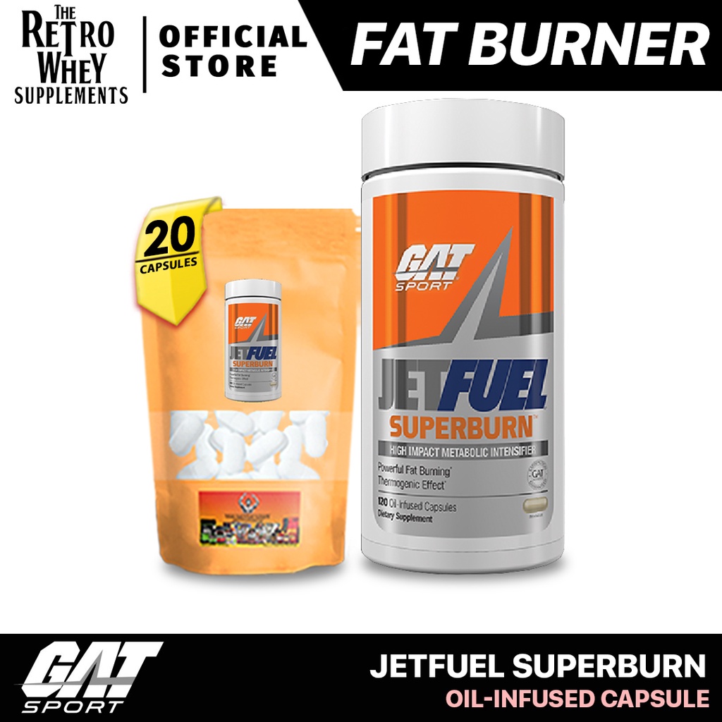 GAT, JetFUEL Superburn, 20 Oil Infused Capsules (Retail Pack) Shopee