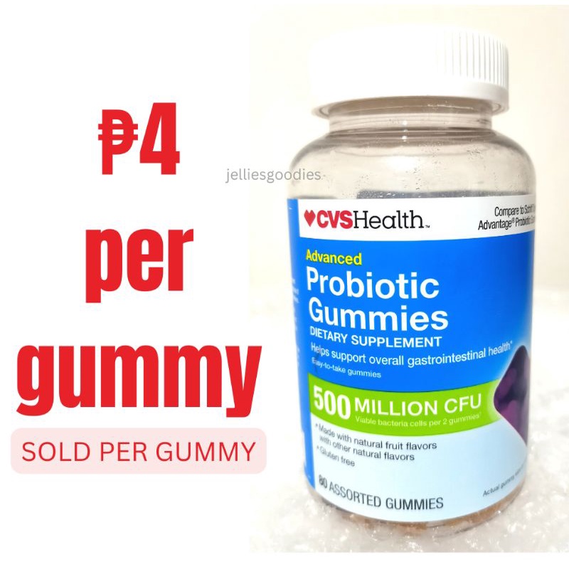CVS Health Advanced Probiotic Gummies 500M CFU Bacillus Coagulans