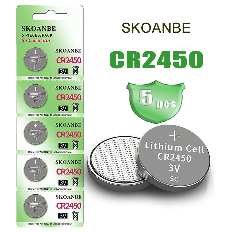 SKOANBE CR2450 CR 2450 3V Lithium Batteries DL2450 BR2450 LM2450 For