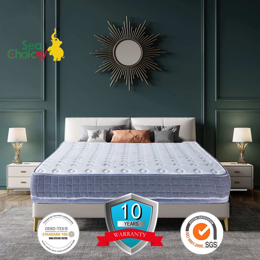 SeaChoice 8Inch Deep Pocket Spring Mattress Kumot Memory Foam Bedding