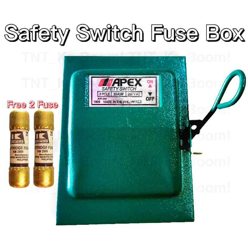 Safety Switch Fuse Box 30amp 2 Pole Electrical Green Free Screw & Fuse Shopee Philippines