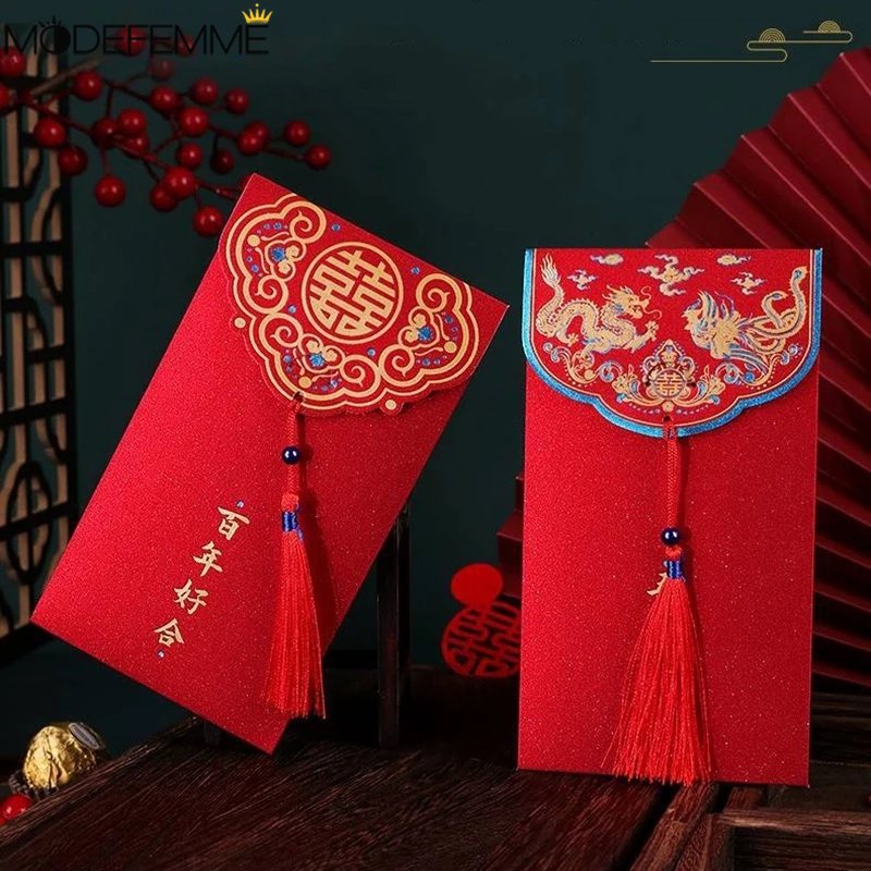 Chinese Trend New Year Hongbao,Spring Festival Red Envelope,Tassel ...