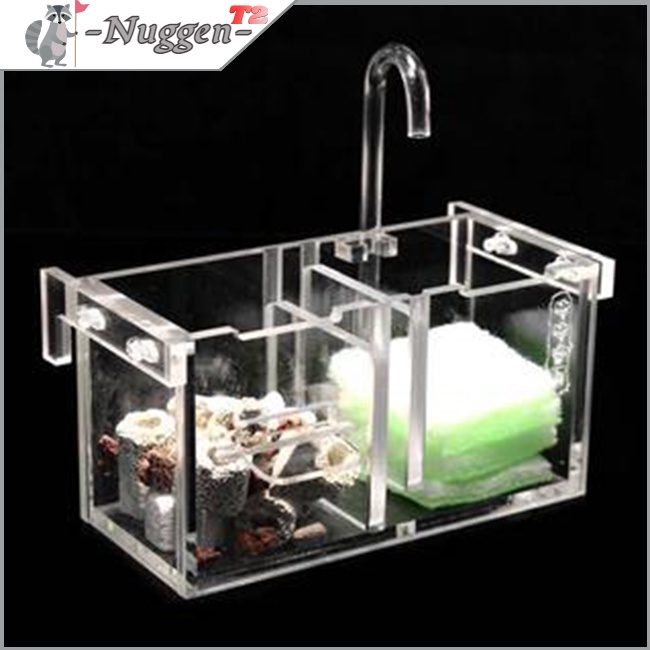 Nuggen  4 in 1 Acrylic Filter Box External Hanging Water Purifier for Aquarium Fish Bowl #9