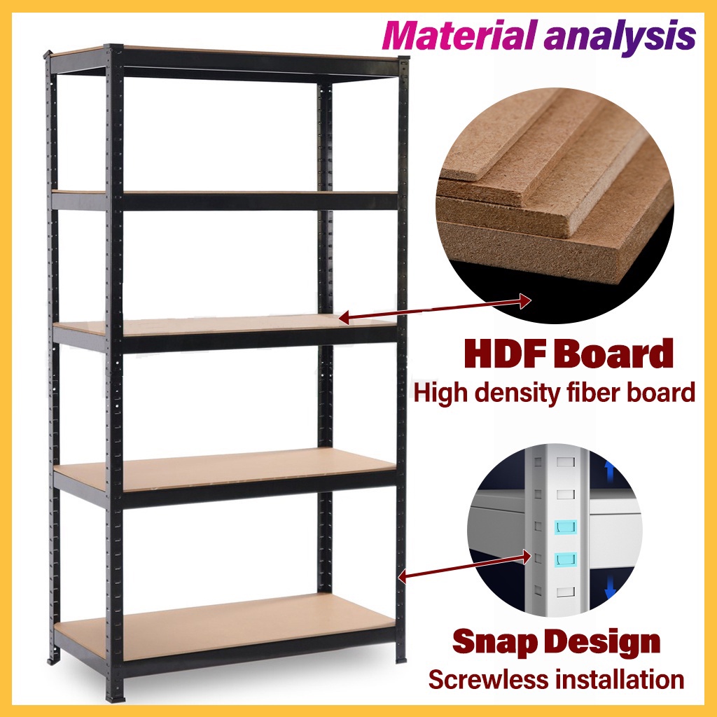 [Bearing 500KG]Boltless Steel Rack Shelves Racks 5 layer Steel Rack