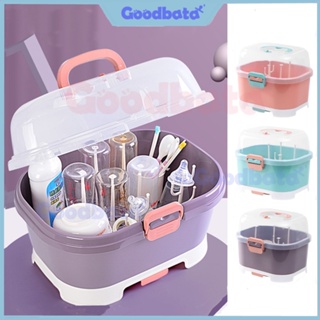 Goodbata Baby Feeding Bottle Storage Box Organizer Dryer Portable Large Baby Cutlery Storage