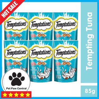 TEMPTATIONS Cat treats Tempting Tuna flavour 85g (Pack of 6)