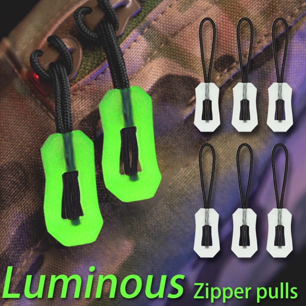 Sewing Luminous Zipper Rope Accessories Luminous Zipper Head Handle Rope Glow In The Dark Zipper