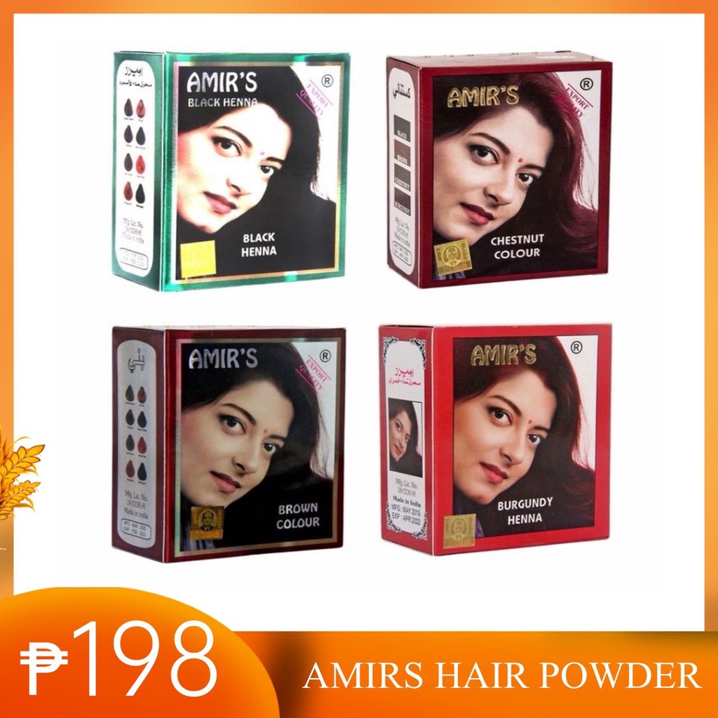 Amirs Henna Hair Color Powder 10g*6pcs (sold per box) | Shopee Philippines