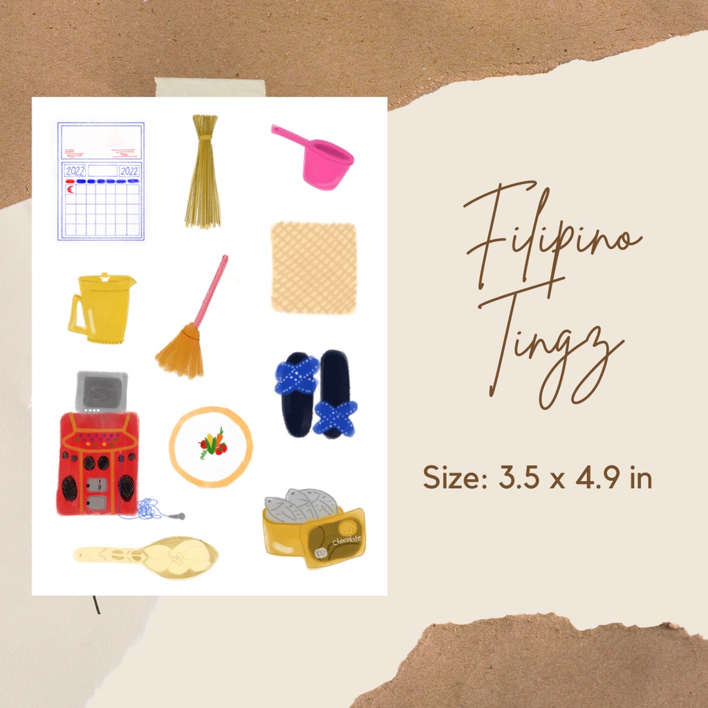 Filipino Things Sticker pack for journals,notebooks, and planners