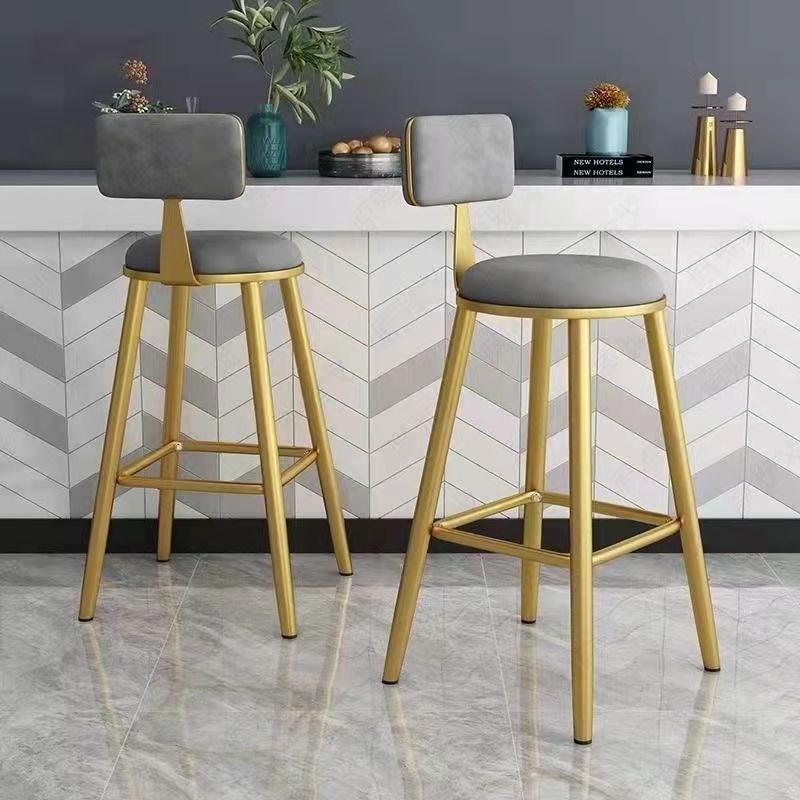 Ins Bar Chair Home Living Room Stool Backrest Bar Chair Restaurant Bar ...