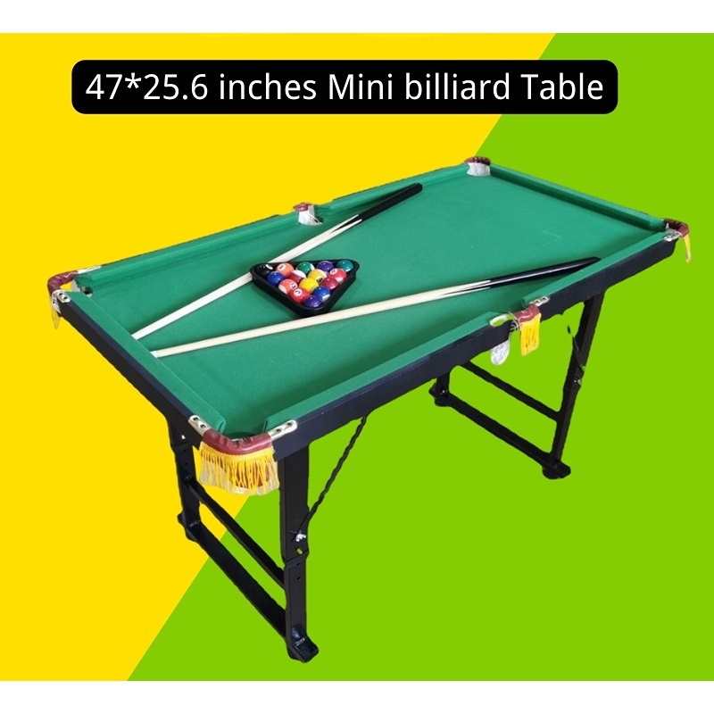 Pool table 47*25.6 inches Mini billiard Table for Kids adjustable metal