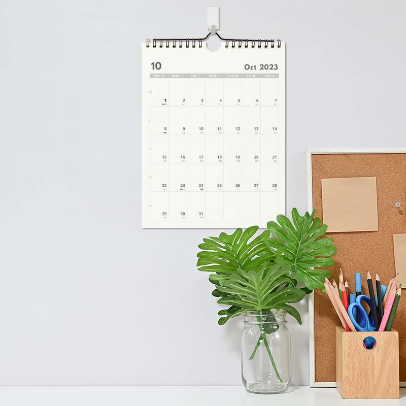 Simple wall calendar 2023 creative note office new year calendar