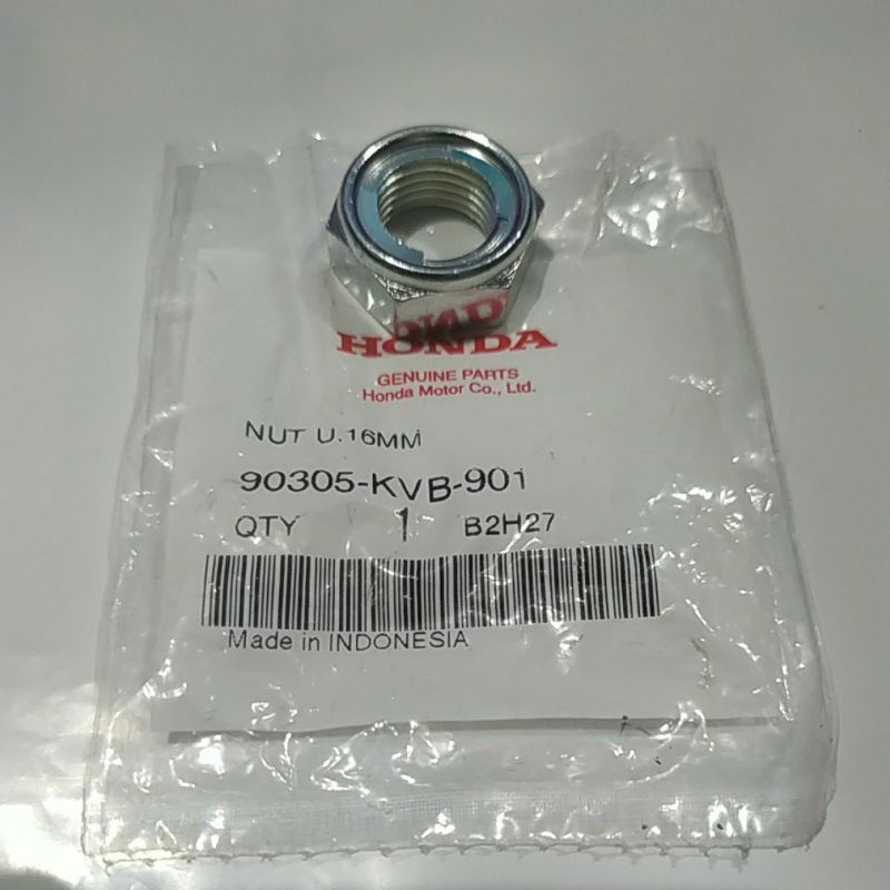 Honda Genuine Rear wheel axle nut/ nut u 16 mm for Click,Beat,ADV