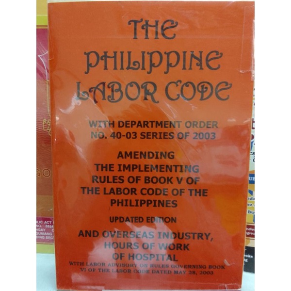 THE PHILIPPINE LABOR CODE(NEW) Shopee Philippines