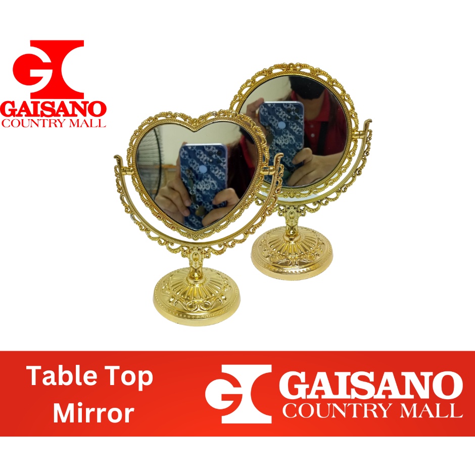 Gaisano Tabletop Mirror with Stand, Double Sided Mirror, Vintage Style