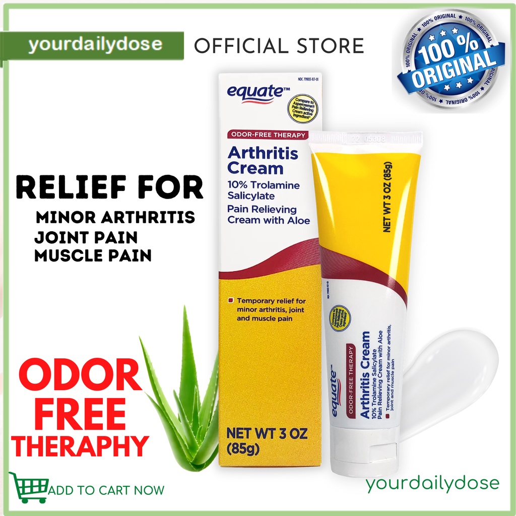 Equate Arthritis Cream, 10 Trolamine Salicylate with Aloe, 3 oz
