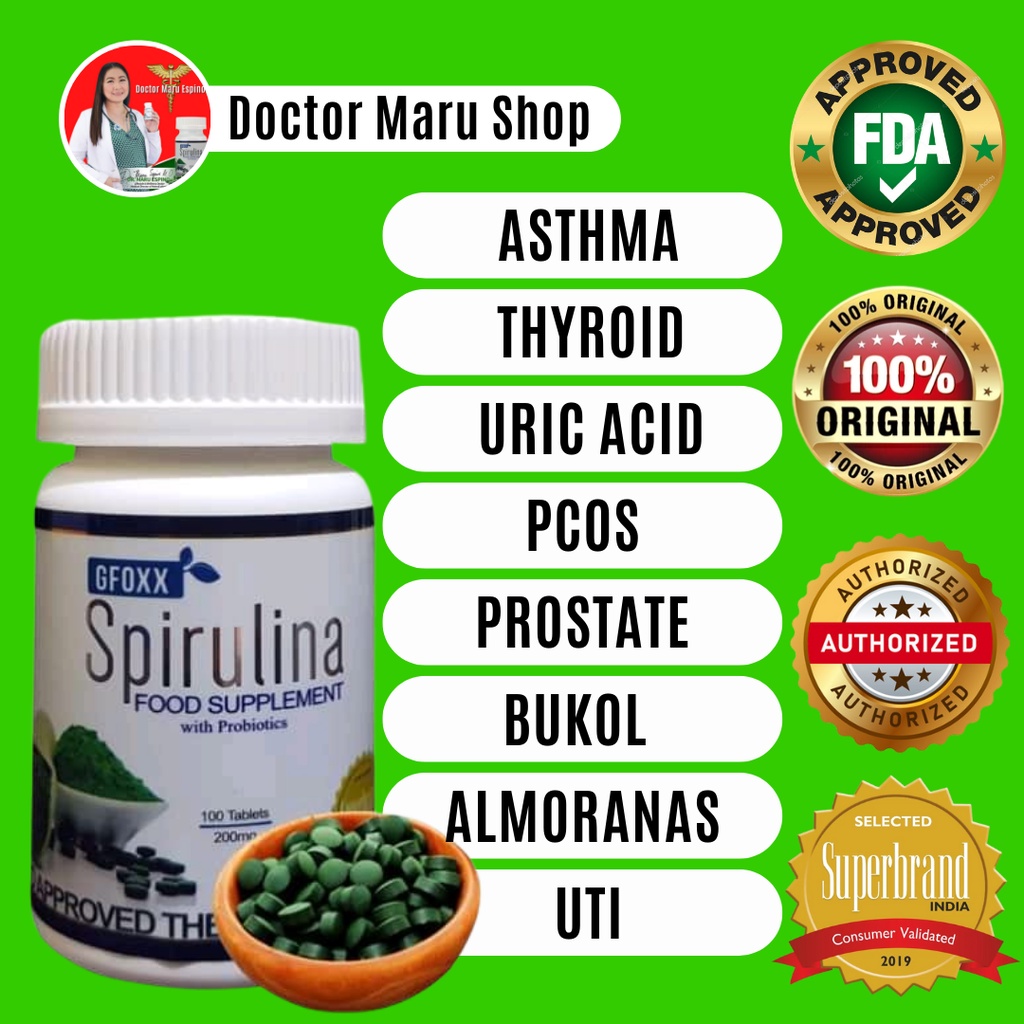 1 Bottles Gfoxx Spirulina with Probiotics 100 tablets Shopee Philippines