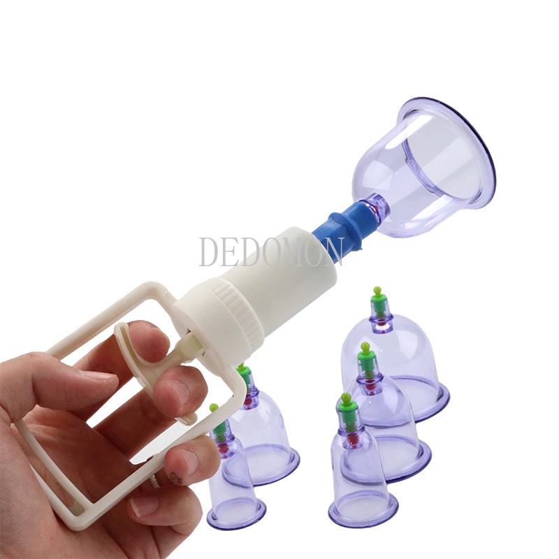 6Pcs Cans Cups Chinese Vacuum Cupping Kit Pull Out Vacuum Apparatus Therapy Relax Massagers