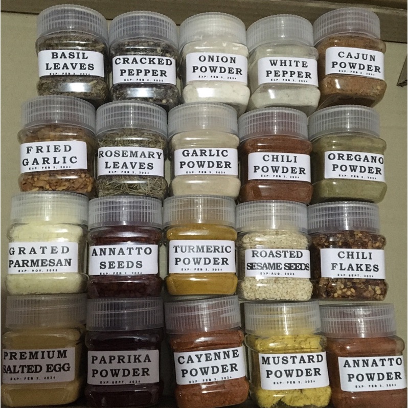 Herbs and Spices in a 100 ml jar Shopee Philippines