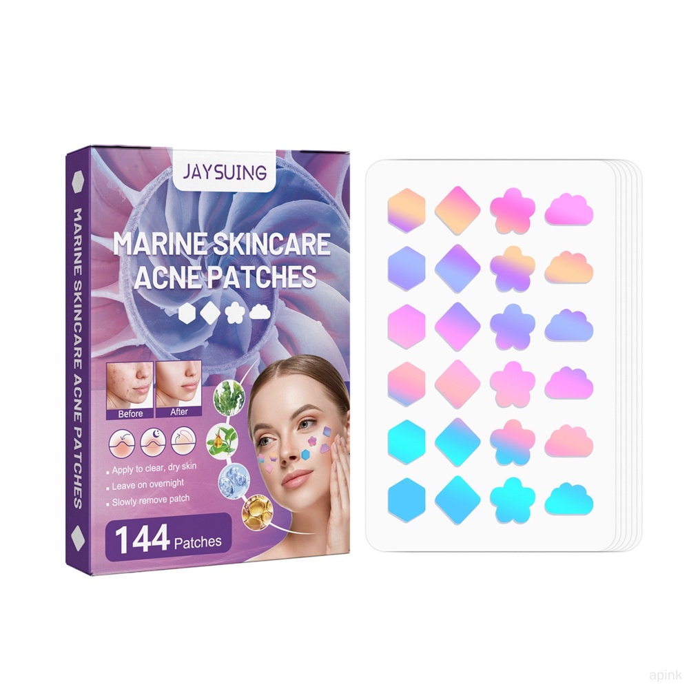 144Pcs Colorful Hydrogel Acne Patch Lighten Spots Repair Flaws Cover Acne Marks Skin Care Pimple