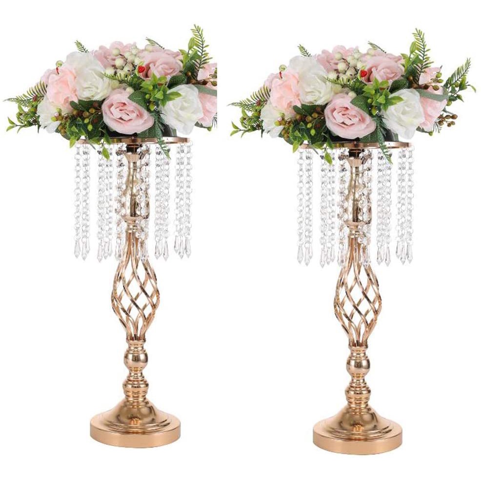 Candle Holder Flower Vase Wedding Centerpiece Lead Road Candlestick for Wedding Event Decoration