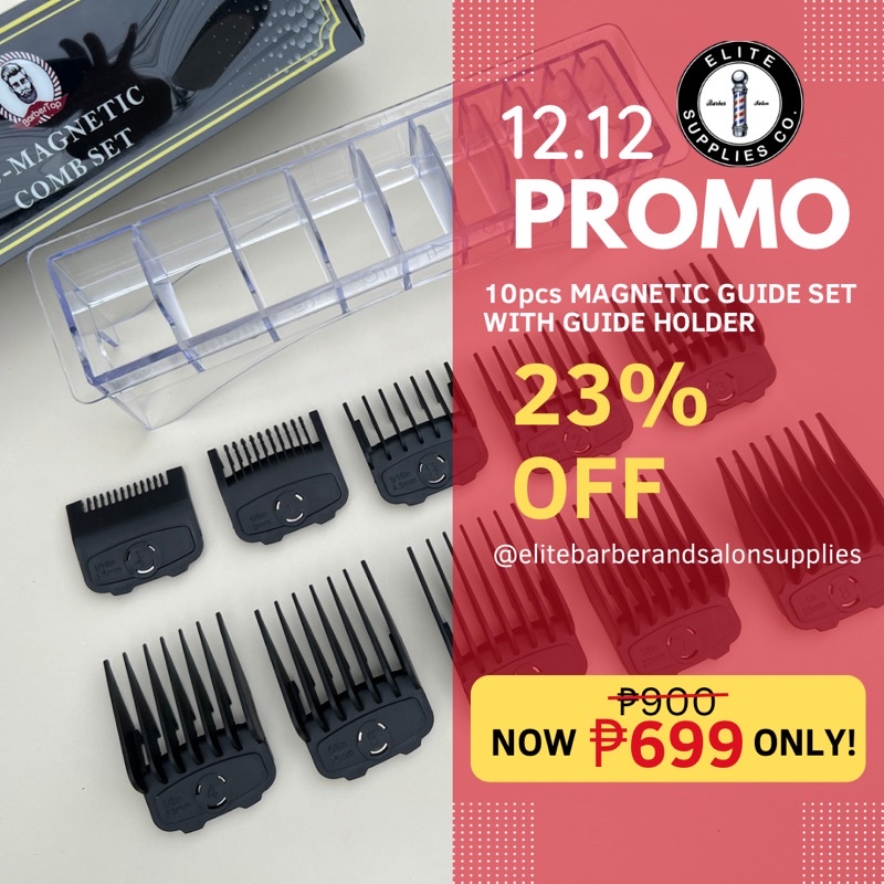 MAGNETIC HAIR CLIPPER GUIDE COMB SET WITH HOLDER / ORGANIZER - ELITE BARBER  SALON SUPPLIES TOOLS | Shopee Philippines