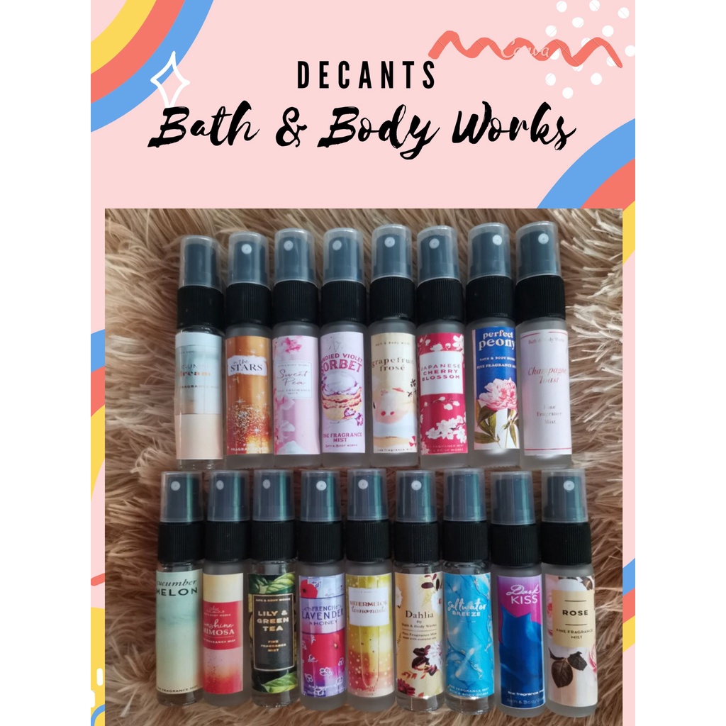 Bath and Body Works Mist Decants 10mL (Spray Bottle / Rollerball