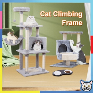 【Warranty】Cat Tree Cat Condo Bed Scratcher House Cat Tower Hammock Cat Tree Cat House Climbing Frame