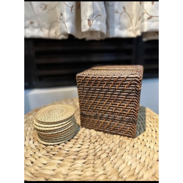 Rattan Tissue Holder 6x6x6 inches Shopee Philippines