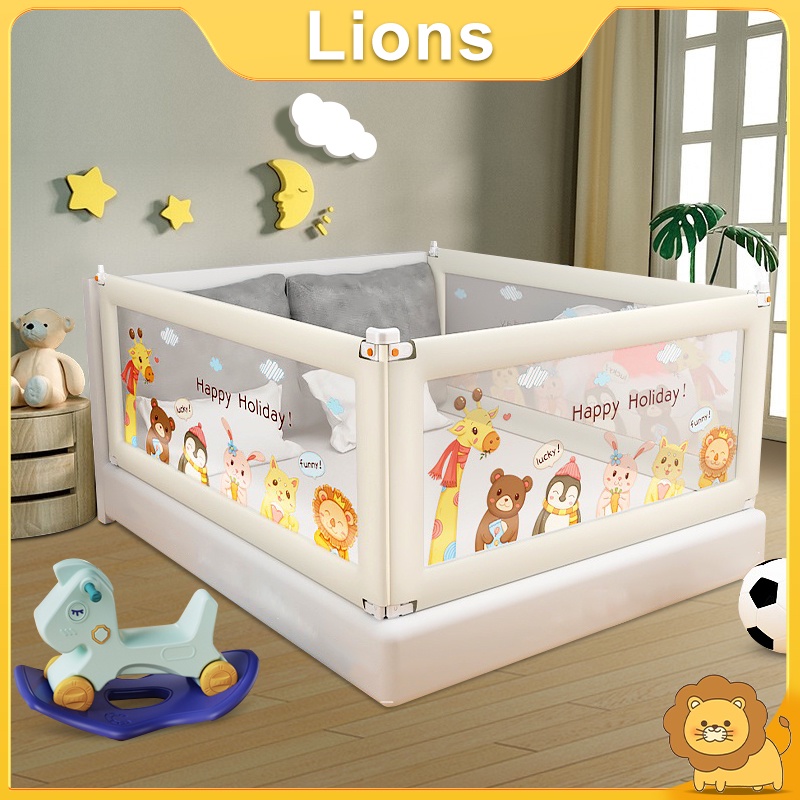 Baby Bed Fence Slide Down Bed Rail Guard For Babies Kids Safety Bed