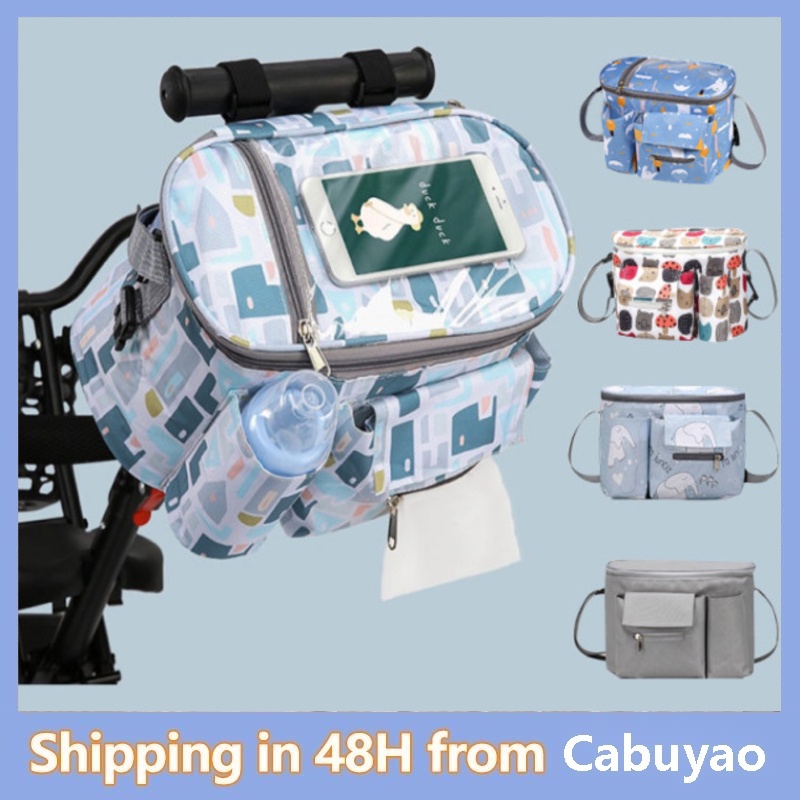 【Ship in 48h】Baby Bag Large Capacity Stroller Bag Multifunctional Mommy Shoulder Bag Portable Baby Diaper Bag Baby Bottle Cup Bag