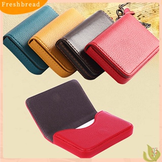 Freshbread! Faux Leather Magnetic Closure Business ID Name Pack Credit Card Holder Pocket Box