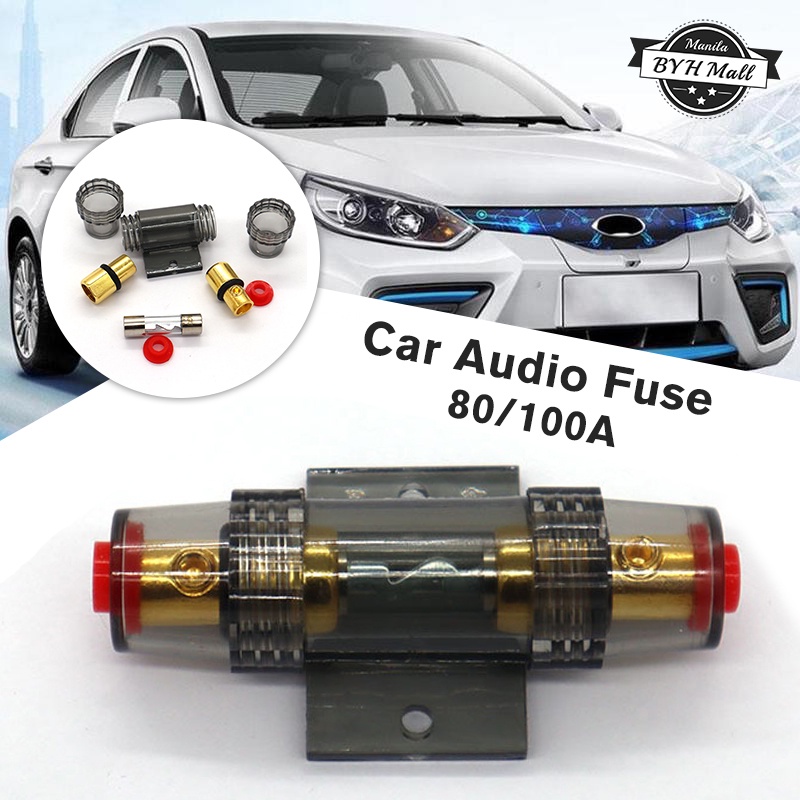 1set 80A 100A AGU Fuse & Holder For Car Audio Alarm Amplifier Refit